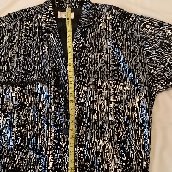 Sequin Black and Silver Bomber Jacket - Picture 10 of 11